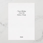  Victoriaans tijdperk 1873 kerstboom Folie Feestdagenkaart (Achterkant)