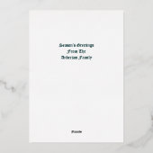 Victoriaans tijdperk 1873 Medieval Kerstmis Folie Feestdagenkaart (Achterkant)