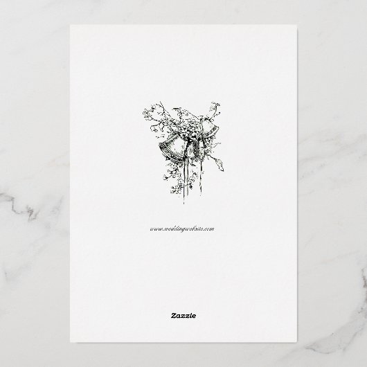 Victoriaans Tijdperk 1874 Botanische Bloemen Borde Folie Uitnodiging (Achterkant)