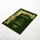 Victoriaans Tijdperk 1874 Botanische Bloemen Borde Folie Uitnodiging (Gedraaid)