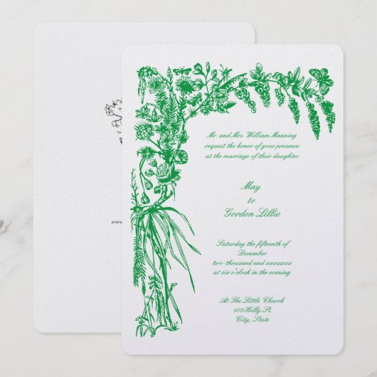 Victoriaans Tijdperk 1874 Botanische Bloemen Borde Kaart (Voorkant / Achterkant)