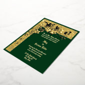 Victoriaans Tijdperk 1874 Hummingbird Pair Bloemen Folie Uitnodiging (Gedraaid)