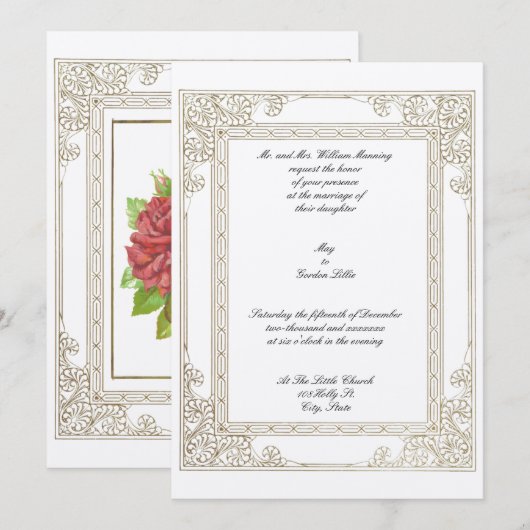  Victoriaans tijdperk 1877 Eenvoudig Lijst Kaart (Voorkant / Achterkant)