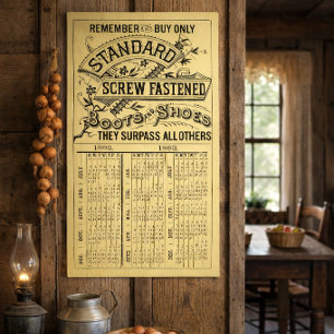Victoriaans tijdperk 1882 1883 Schoenen & Laarzen  Poster