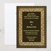  Victoriaans Tijdperk 1882 Border Wedding Kaart (Voorkant / Achterkant)