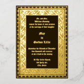  Victoriaans tijdperk 1882 grens Folie Uitnodiging (Voorkant)