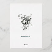 Victoriaans tijdperk 1883 middeleeuws huwelijk folie uitnodiging (Achterkant)