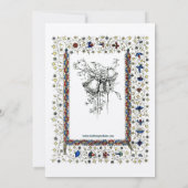 Victoriaans tijdperk 1883 middeleeuws huwelijk kaart (Achterkant)