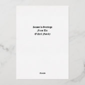 Victoriaans tijdperk 1884 Oude kerstman Folie Feestdagenkaart (Achterkant)
