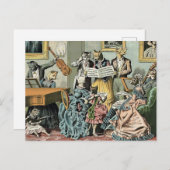  Victoriaans tijdperk 1887 Carolingkatten Briefkaart (Voorkant / Achterkant)