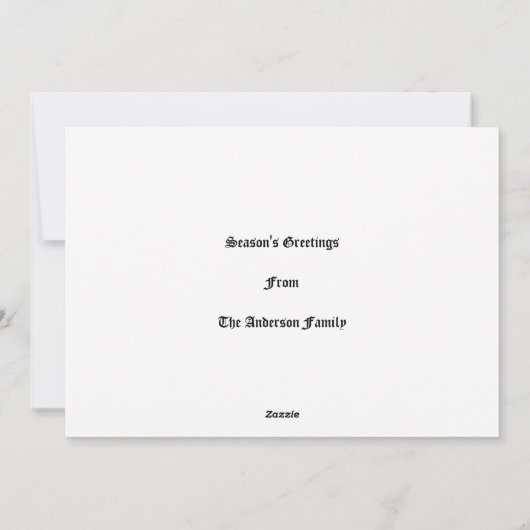 Victoriaans Tijdperk 1887 Santa & Rendier Kerstmis Feestdagenkaart (Achterkant)