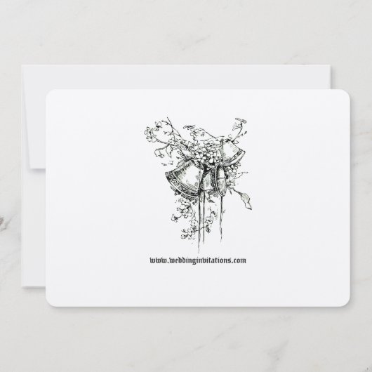 Victoriaans Tijdperk 1890 Cornucopias Foliage Wedd Kaart (Achterkant)