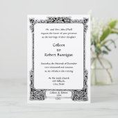 Victoriaans Tijdperk 1894 Keltische Knots Border W Kaart (Staand voorkant)