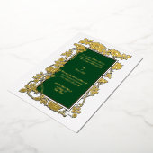  Victoriaans tijdperk 1896 Roos wijngrens Folie Uitnodiging (Gedraaid)