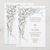  Victoriaans Tijdperk 1896 Wijnstok & Trouwklokken Kaart (Voorkant / Achterkant)