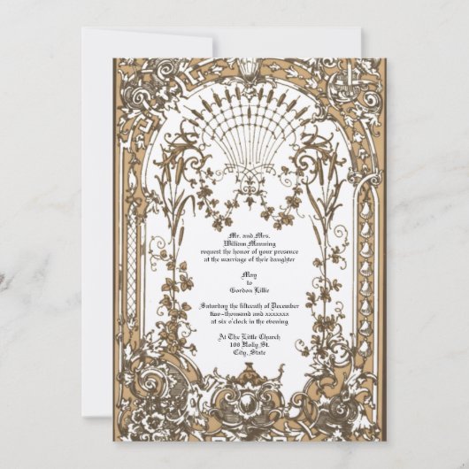 Victoriaans tijdperk 1897 Baroque Rococo Altar Kaart (Voorkant)