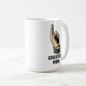 Victoriaans tijdperk aanwijzende hand manicule Sja Koffiemok (Voorkant rechts)