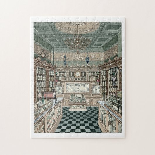  Victoriaans tijdperk: Apothecary Art Drugstore Legpuzzel (Verticaal)