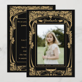  Victoriaans tijdperk Art Nouveau Afstuderen Kaart (Voorkant / Achterkant)