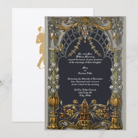 Victoriaans tijdperk Art Nouveau Altar door Anton  Kaart (Voorkant / Achterkant)