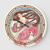 Victoriaans tijdperk Art Nouveau Dancer door Alfon Grote Klok (Voorkant)