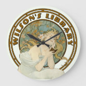 Victoriaans tijdperk Art Nouveau door Mucha Librar Grote Klok (Voorkant)