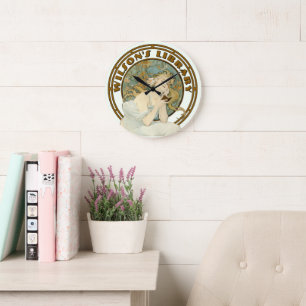 Victoriaans tijdperk Art Nouveau door Mucha Librar Grote Klok