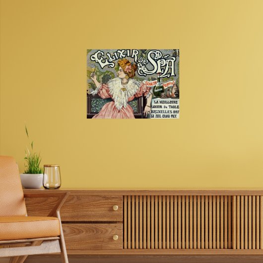 Victoriaans tijdperk Art Nouveau Elixir Advertenti Poster (Woonkamer 2)