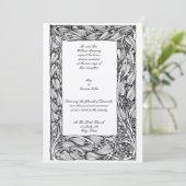 Victoriaans tijdperk Art Nouveau Floral Lijst Kaart (Staand voorkant)