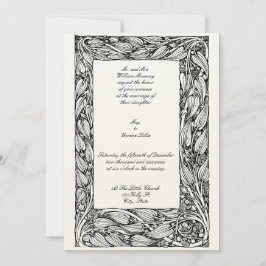  Victoriaans tijdperk Art Nouveau Floral Lijst Kaart