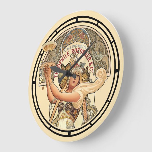 Victoriaans tijdperk Art Nouveau Franse Champagne  Grote Klok (Hoek)