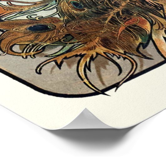 Victoriaans tijdperk Art Nouveau Franse koekjes AD Poster (Hoek)