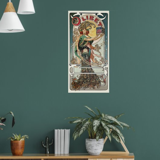 Victoriaans tijdperk Art Nouveau Franse koekjes AD Poster (Woonkamer 1)