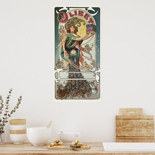 Victoriaans tijdperk Art Nouveau Franse koekjes AD Poster (Keuken)