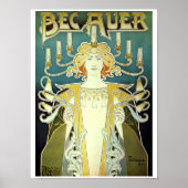 Victoriaans tijdperk Art Nouveau gasverlichting AD Poster (Voorkant)