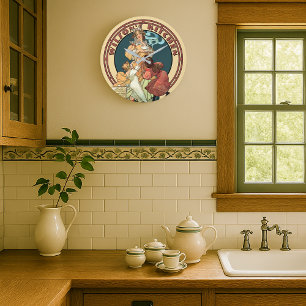 Victoriaans tijdperk art nouveau keuken grote klok