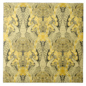 Victoriaans Tijdperk Art Nouveau Peacocks & Honeys Tegeltje (Voorkant)