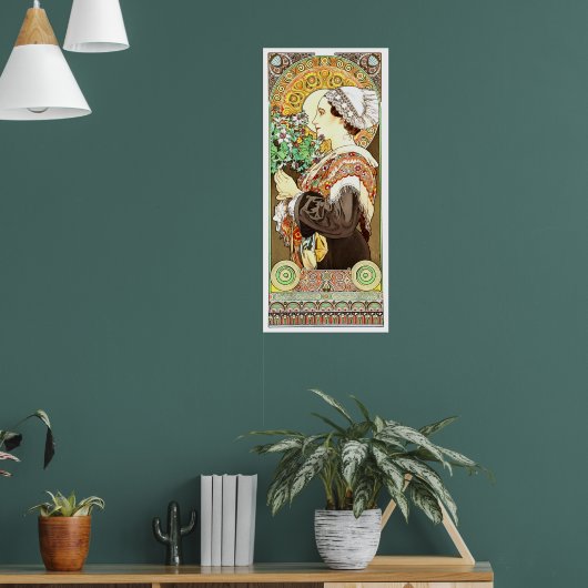 Victoriaans tijdperk Art Nouveau Thistle uit het z Poster (Woonkamer 1)