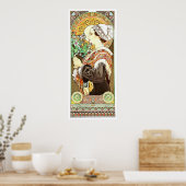 Victoriaans tijdperk Art Nouveau Thistle uit het z Poster (Keuken)