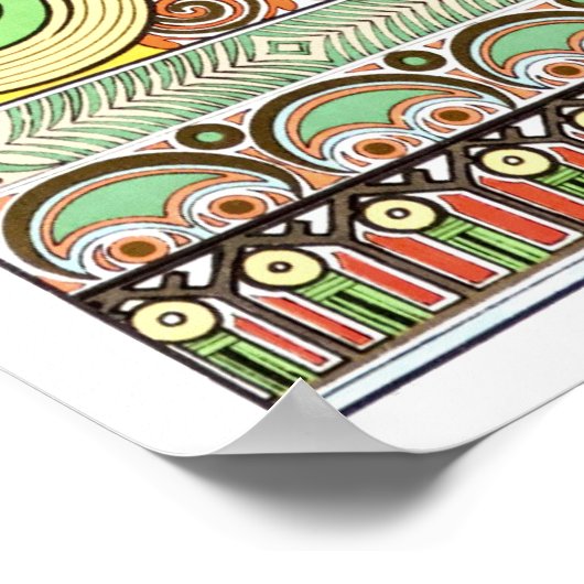 Victoriaans tijdperk Art Nouveau Thistle uit het z Poster (Hoek)