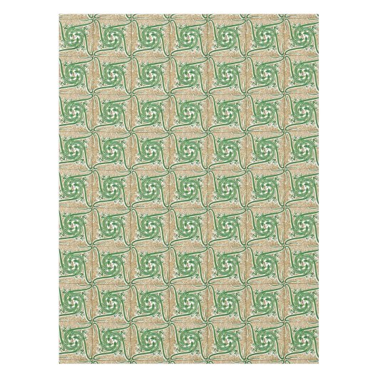 Victoriaans tijdperk Art Nouveau Vier hagedisspatr Tafelkleed (Voorkant)