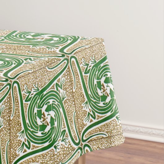 Victoriaans tijdperk Art Nouveau Vier hagedisspatr Tafelkleed (Voorbeeld)