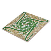 Victoriaans tijdperk Art Nouveau Vier hagedisspatr Tegeltje (Zijkant)