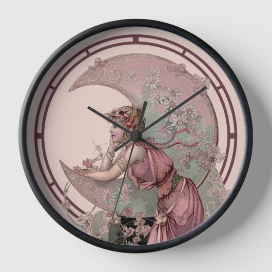 Victoriaans tijdperk Art Nouveau Vrouw & Halve Maa (Voorkant)