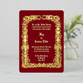 Victoriaans Tijdperk Bloemenurnen Border Wedding Folie Uitnodiging (Staand Voorkant)