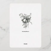 Victoriaans Tijdperk Bloemenurnen Border Wedding Folie Uitnodiging (Achterkant)