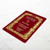 Victoriaans Tijdperk Bloemenurnen Border Wedding Folie Uitnodiging (Gedraaid)