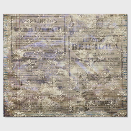 Victoriaans tijdperk cadeaupapier (Vlak)