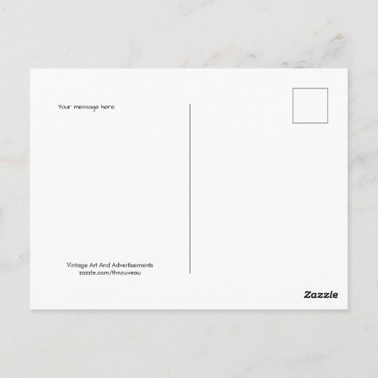  Victoriaans tijdperk Cakewalk Briefkaart (Achterkant)