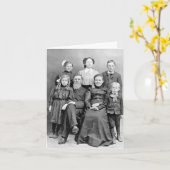 Victoriaans Tijdperk Dood Foto Kaart (Gele Bloem)